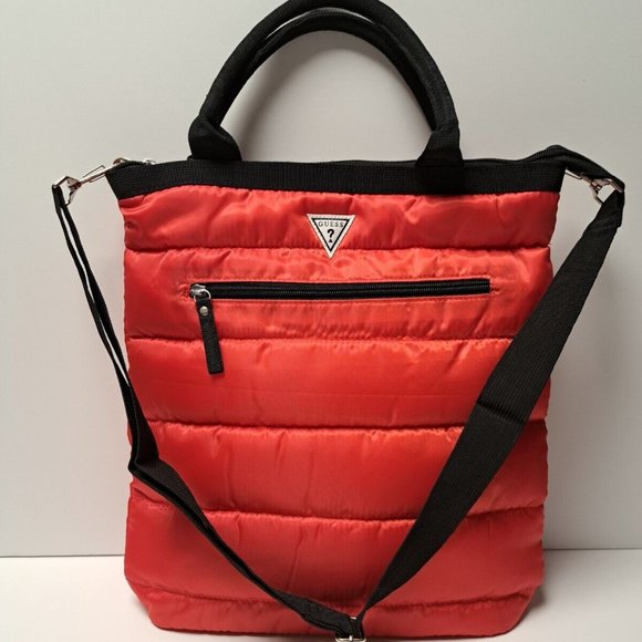 Guess Bags Guess Nylon Quilted Laptop Computer Tote Bag Purse